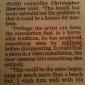 In praise of Christopher Hawtree